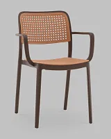 Cтул Йона, пластиковый, с Подлокотниками, коричневый УТ000040843 Stool Group Cтул Йона, пластиковый, с Подлокотниками, коричневый УТ000040843 Stool Group